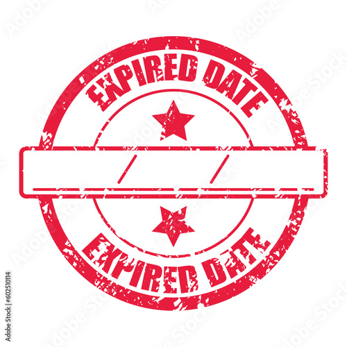 Expired date rubber stamp for product in supermarket