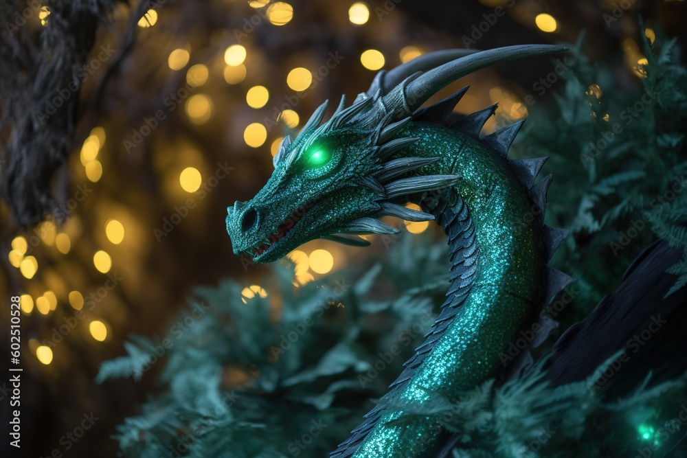green wooden dragon, symbol of 2024 -Ai