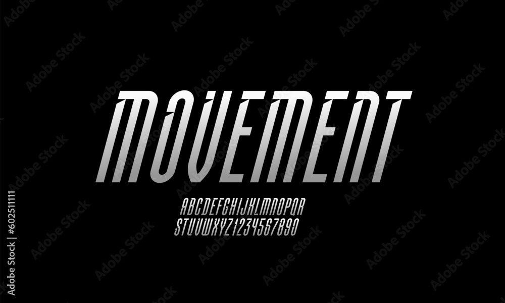 Longest font, high alphabet, croppered letters and numbers made Internal angled serifs bevel type made in italic style, vector illustration 10EPS Longest font, high alphabet, croppered letters and numbers made Internal angled serifs bevel type made in italic style, vector illustration 10EPS