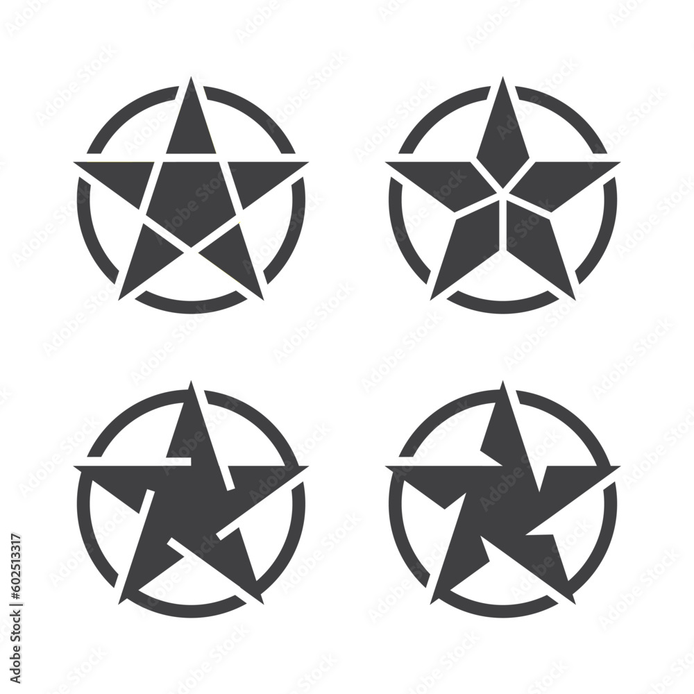 Star shape icon set isolated vector illustration. Star shape icon set isolated vector illustration.