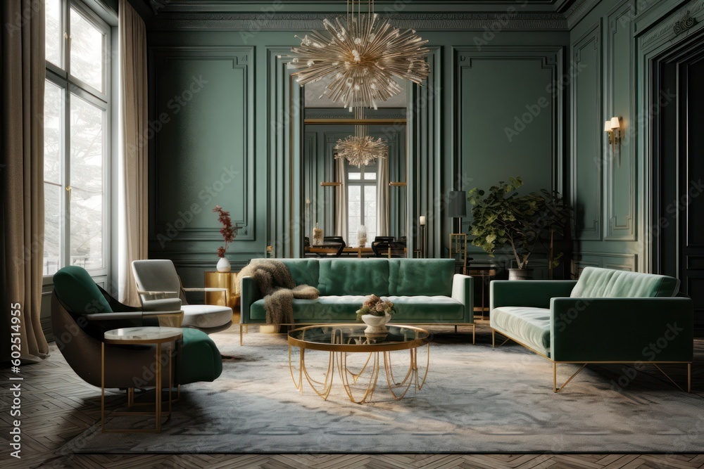 Exquisite Details of a 3D Rendered Luxurious Living Room