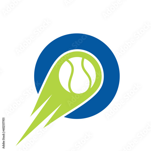 Initial Letter O Tennis Club Logo Design Template. Tennis Sport Academy, Club Logo