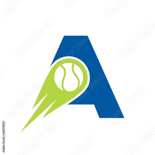 Initial Letter A Tennis Club Logo Design Template. Tennis Sport Academy, Club Logo