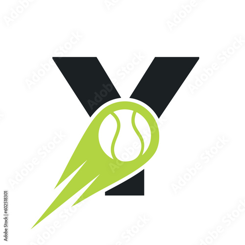 Initial Letter Y Tennis Club Logo Design Template. Tennis Sport Academy, Club Logo