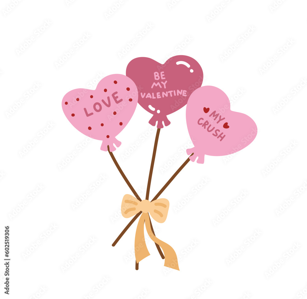 Valentine Element Illustration. Element for stickers, congratulations, scrapbooking, invitations, and planners. Vector illustration