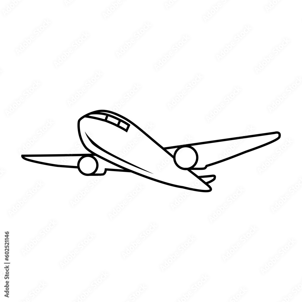Aircraft icon vector. airplane illustration sign. plane symbol or logo.