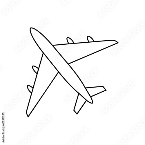 Aircraft icon vector. airplane illustration sign. plane symbol or logo.