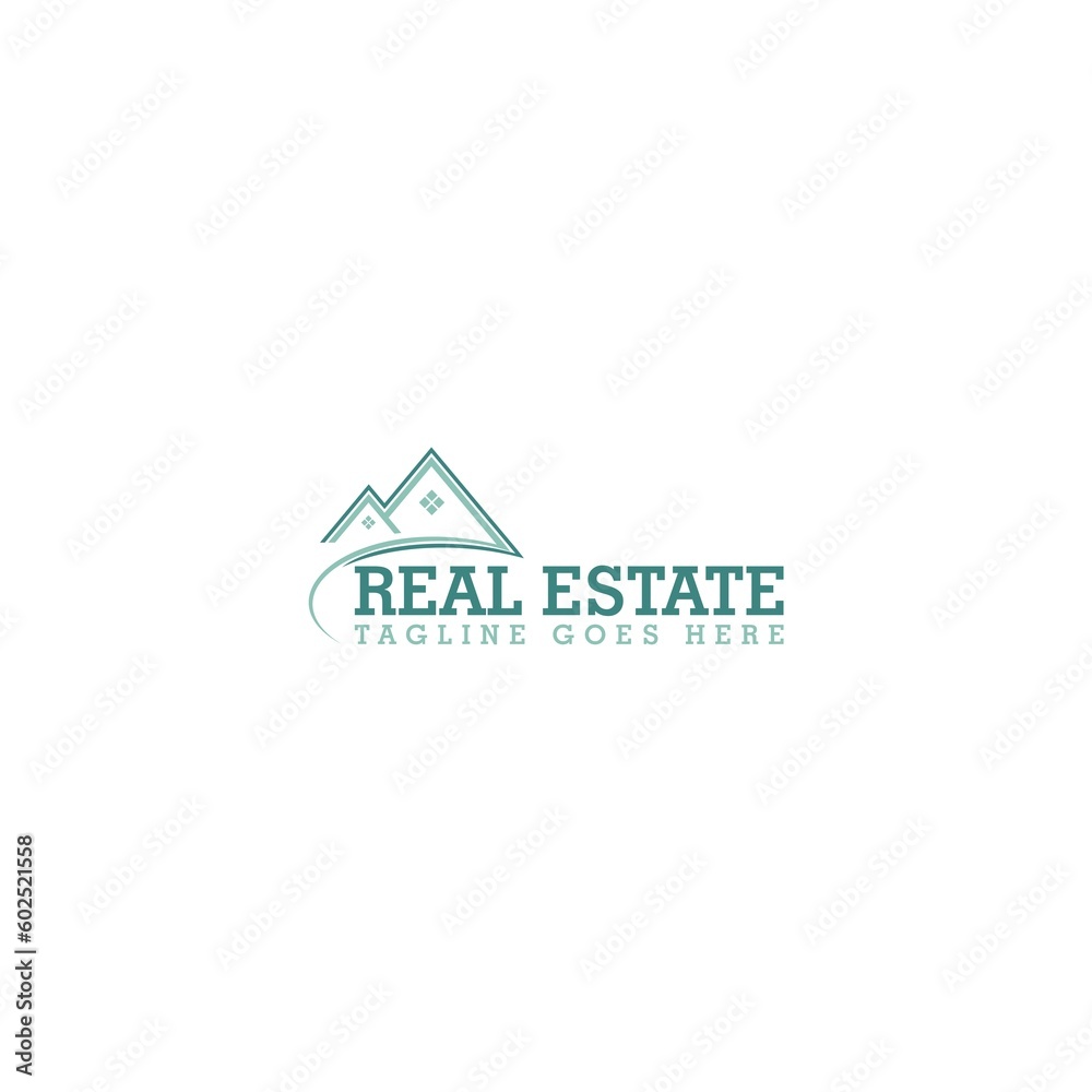 Real Estate Template Logo Design isolated on white background Real Estate Template Logo Design isolated on white background