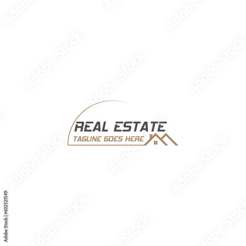 Real Estate Template Logo Design isolated on white background