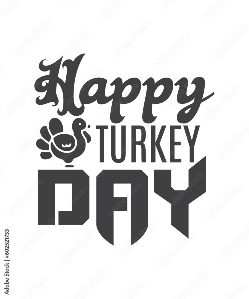 Naklejka premium Happy turkey day-Thanksgiving SVG , Fall vector Bundle, Autumn quotes bundle , cute fall Designs, Autumn Bundle, Silhouette, PNG