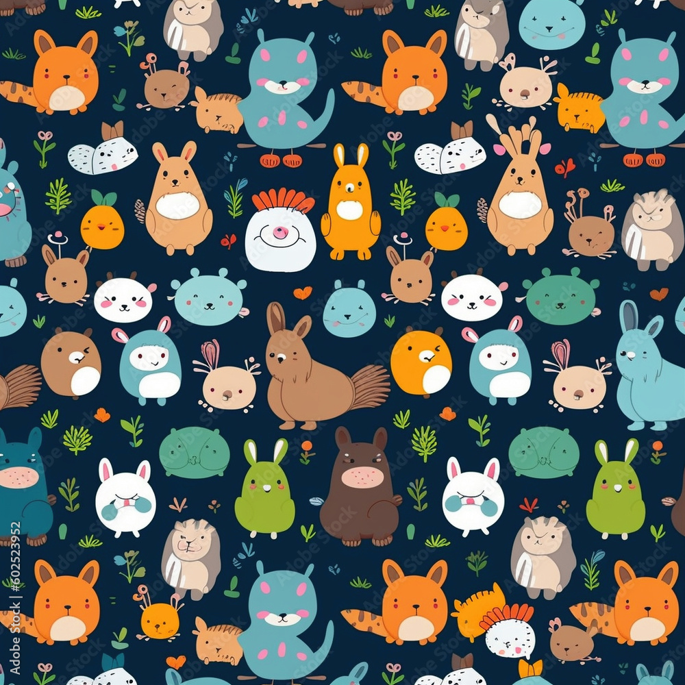 seamless pattern with animals seamless pattern with animals