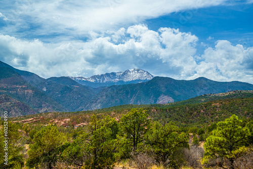 Rocky landscape scenery of Colorado Springs, Colorado