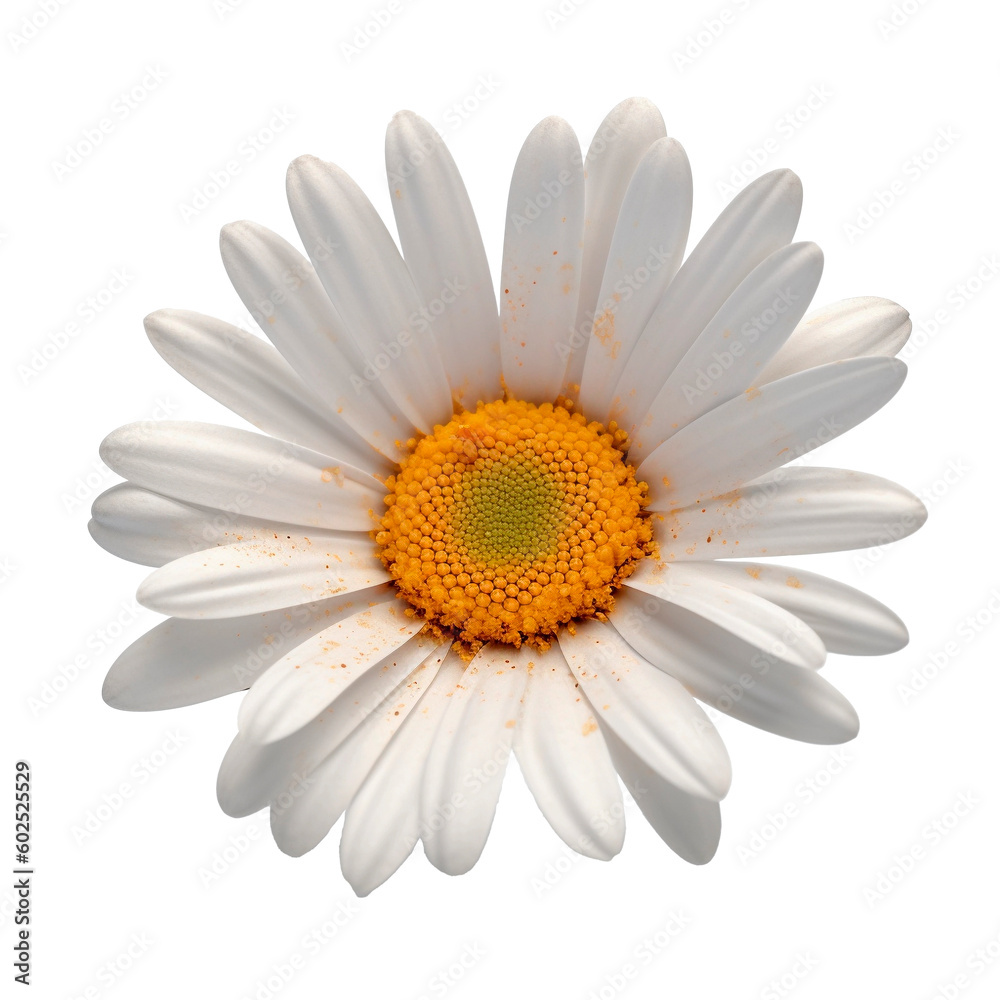 Summer flowers bud isolated on white background with clipping path. Full Depth of field. Focus stacking. PNG. Generative AI