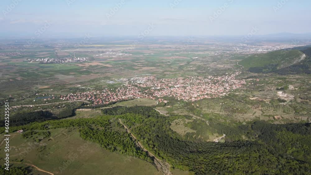 Aerial spring view of Rhodopes Mountain near town of Kuklen, Plovdiv Region, Bulgaria Aerial spring view of Rhodopes Mountain near town of Kuklen, Plovdiv Region, Bulgaria