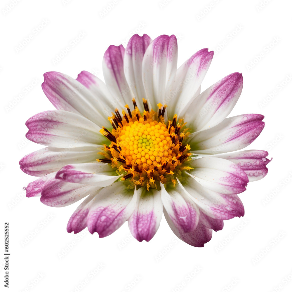 Summer flowers bud isolated on white background with clipping path. Full Depth of field. Focus stacking. PNG. Generative AI