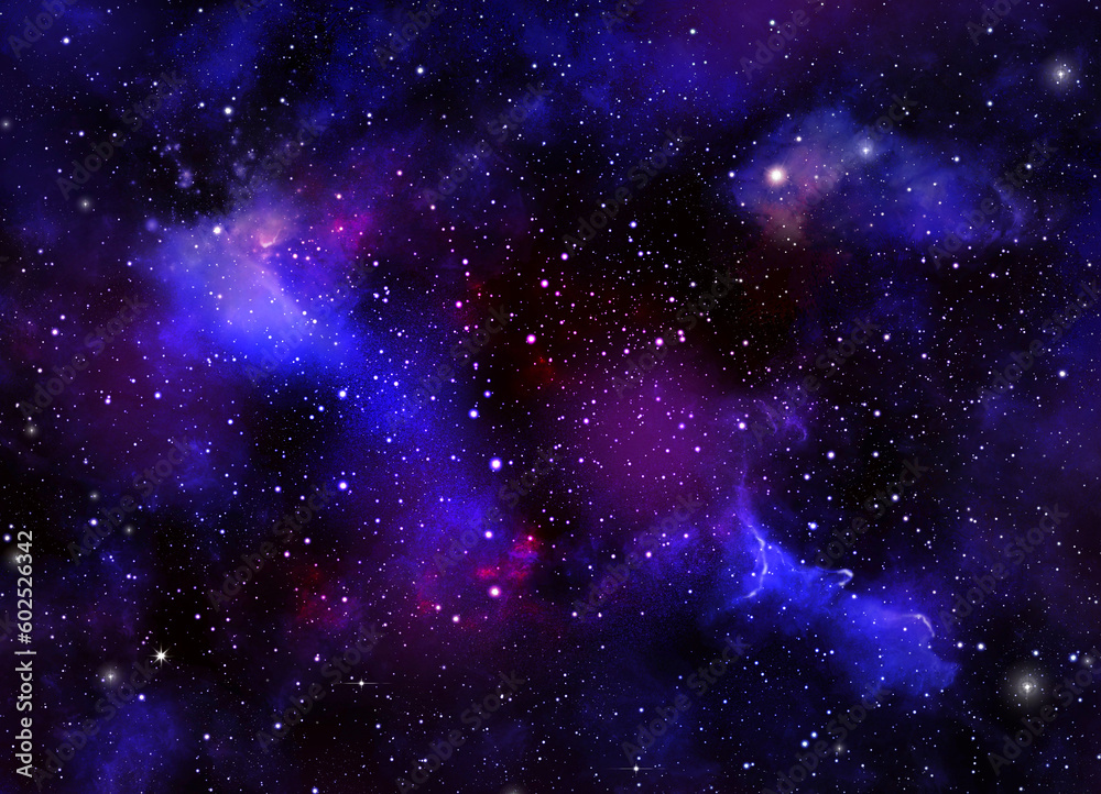 Obraz premium A space of the galaxy ,atmosphere with stars at dark background 