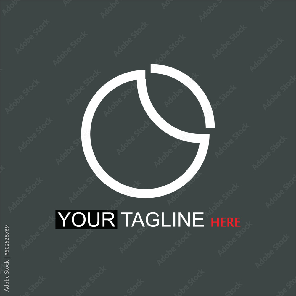 circle logo there are two fractures above, can be used for business, company, expedition and technology circle logo there are two fractures above, can be used for business, company, expedition and technology