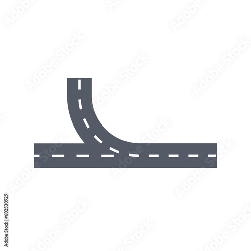 Street and road asphalt path