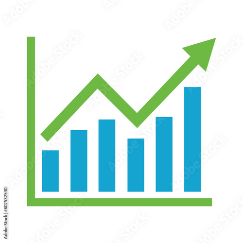 bar chart arrow chart going up profit diagram