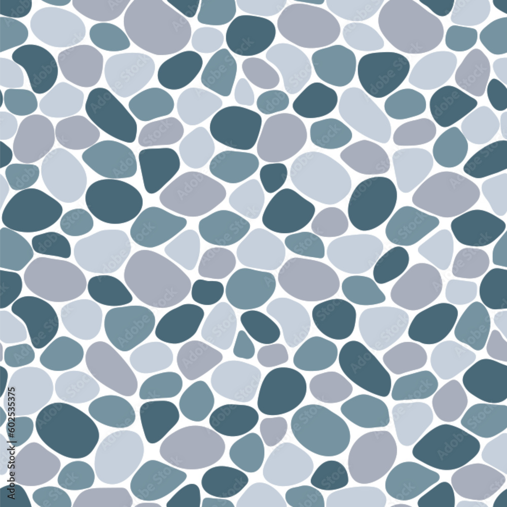 Paving seamless pattern vector illustration. Cute summer repeated background. Pebble, shingle beaches template wallpaper for interior designs, beauty, wrapping paper. Doodle sea stones backdrop. Paving seamless pattern vector illustration. Cute summer repeated background. Pebble, shingle beaches template wallpaper for interior designs, beauty, wrapping paper. Doodle sea stones backdrop.