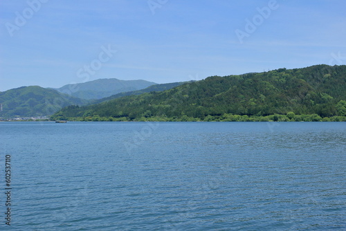 余呉湖畔の風景