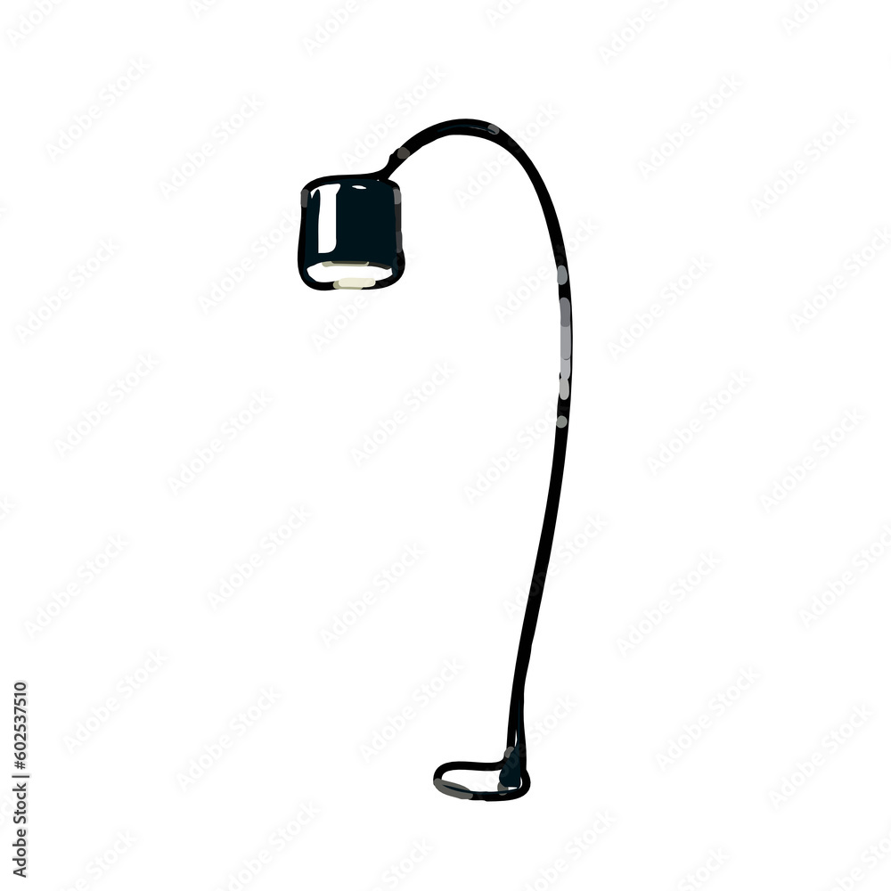Obraz premium Color sketch of lighting lamp with transparent background