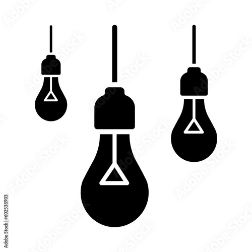 Hanging lamp icon vector on trendy design