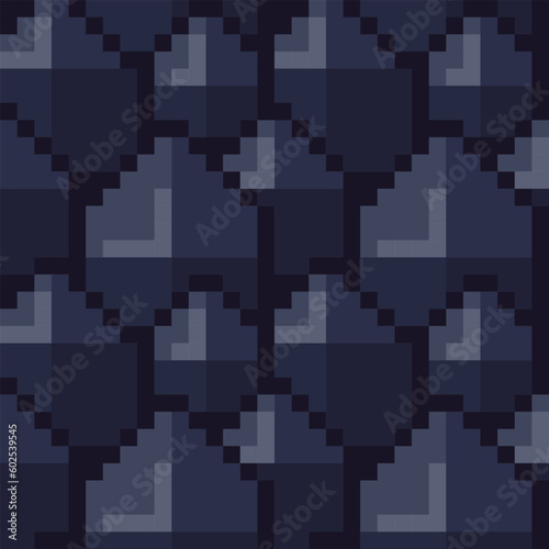 Ground or stone texture tile seamless pattern, for pixel art style game, isolated vector 8-bit illustration.