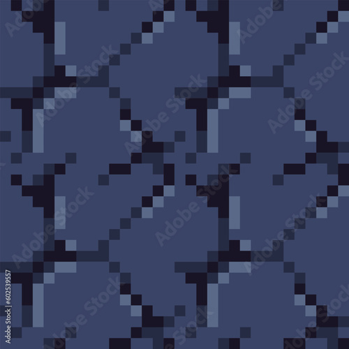 Ground or stone texture tile seamless pattern, for pixel art style game, isolated vector 8-bit illustration.