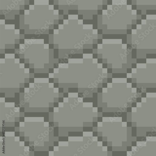 Ground or stone texture tile seamless pattern, for pixel art style game, isolated vector 8-bit illustration.