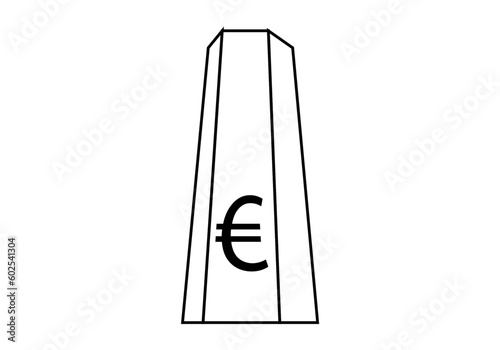 Icono del BCE en trazo negro