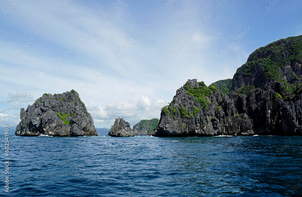 massive limestone rocks at the el nido archipelago massive limestone rocks at the el nido archipelago