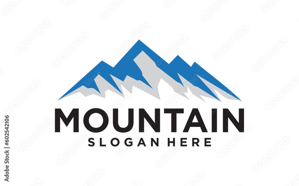 Peak mountain silhouette logo template