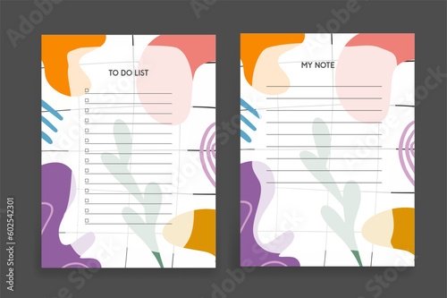 Notes and to do list template