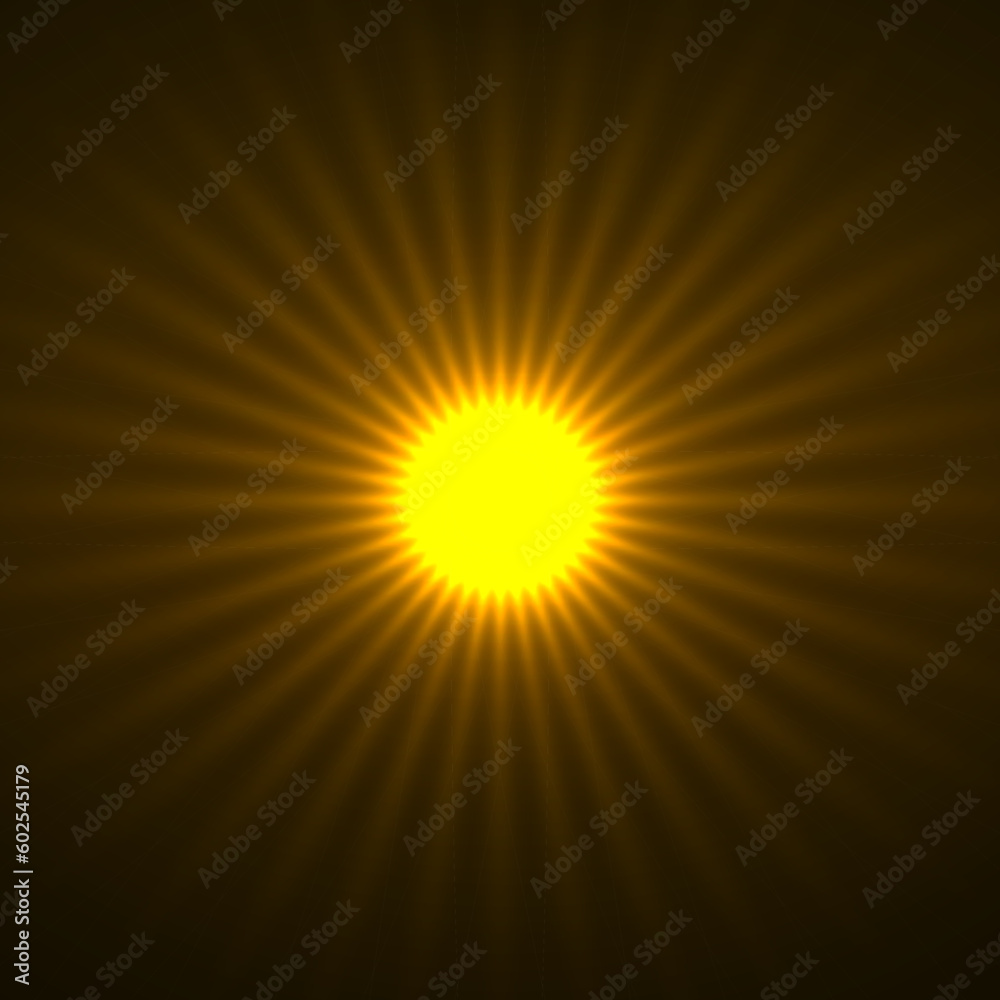 Fototapeta premium Abstract background with glowing sun rays