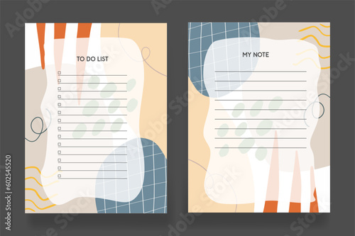 Notes and to do list template