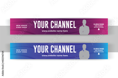 YouTube Vector corporate  cover template design, unique Web Banner Background image Design For Real Estate Business