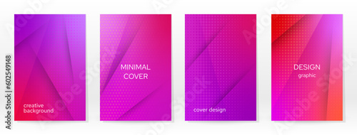 Minimal Poster. Pastel Soft. Rainbow Gradient Set.