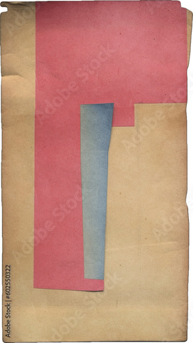 Vintage Paper with Distressed Texture and Torn Aged Edges: Rustic Brown