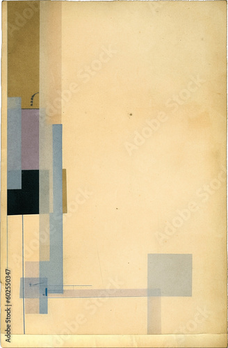 Vintage Paper with Distressed Texture and Torn Aged Edges: Rustic Brown