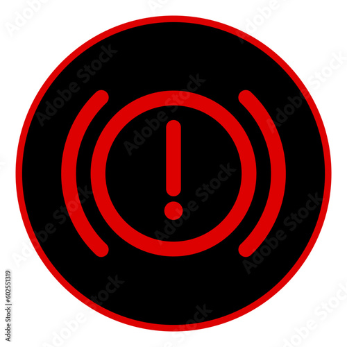 Break System Warning Light Symbol Sign, Vector Illustration, Isolate On White Background Label. EPS10