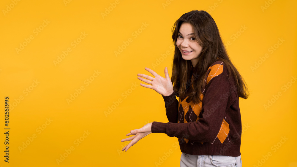 Portrait of a posing, smiling young woman Portrait of a posing, smiling young woman