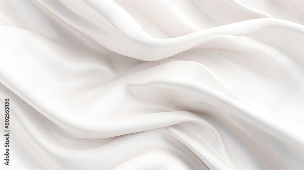 Obraz premium ホワイトシルクドレープの背景 Generative AI