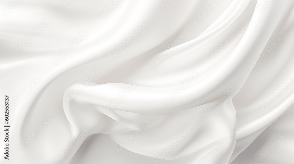 Obraz premium ホワイトシルクドレープの背景 Generative AI