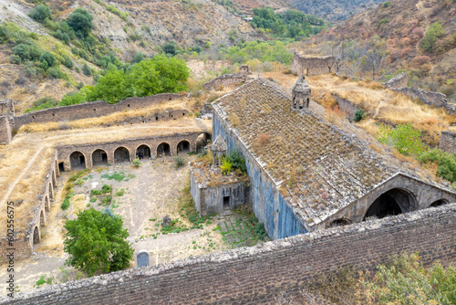 Tatevi Anapat on cloudy autumn day. Tatev, Syunik Province, Armenia.