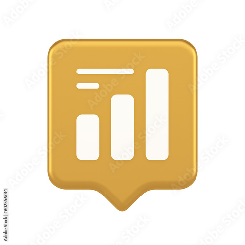 Free Download Bar graph business analyzing button diagram profit progress stock market stats 3d speech bubble icon - GFXLoad