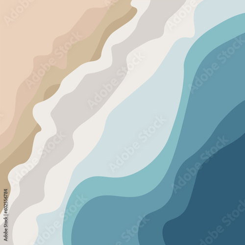 Ocean Beach Sand Water Pattern Abstract Background Vector Design