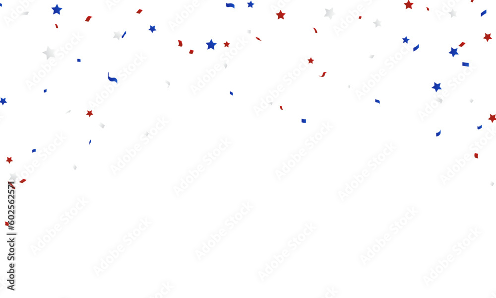 red and blue confetti background Flyer illustration vector red and blue confetti background Flyer illustration vector
