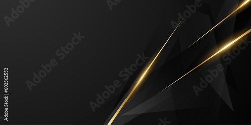 Abstract modern design black background with luxury golden elements vector illustration.