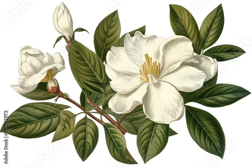 gardenia isolated on white background. Generated by AI